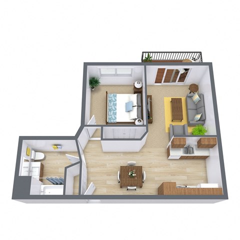 Autumn Ridge in Grand Forks, ND | One Bedroom Floor Plan 11A
